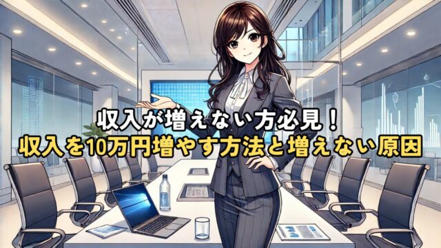 収入が増えない人必見！収入を10万円増やすための方法と増えない原因を徹底解説！