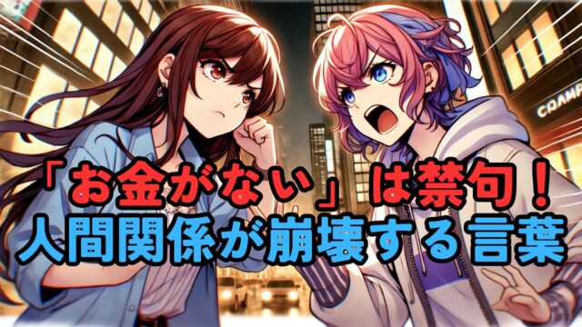 常に「お金がない」と言っている人は人間関係が悪化する！ネガティブワードの大きなリスク！