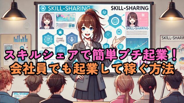 スキルシェアで簡単プチ起業！会社員をしながら起業して稼ぐ方法