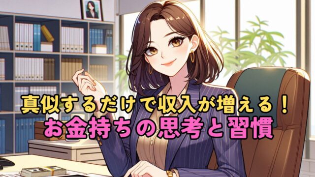 お金持ちの思考回路を真似するだけで収入が増える理由